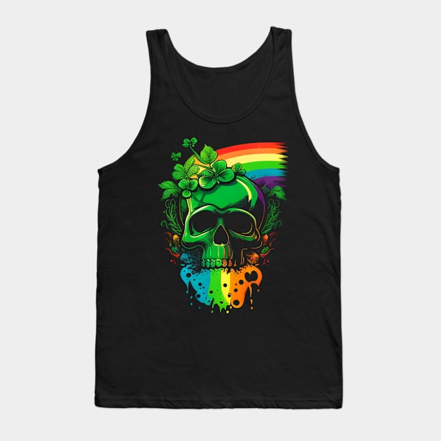 Rainbow skull Tank Top by Crazy skull